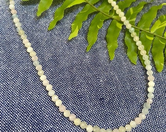 Morganite Energy Choker: 3mm Faceted Gemstone, 18k Gold Extender