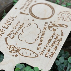 Engraved Santa cookie tray