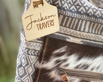 Cow tag bag tag