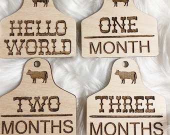 Cow Tag Baby Milestones