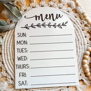 Dry Erase Weekly Menu Board, 8x10, personalized Menu Board, Farmhouse Menu  Board, Dry Erase Menu, Meal Planner, Magnetic Menu, Meal Prep freeshipping  - LaceyRaeDesigns