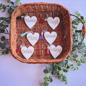 Personalized Heart Keychain