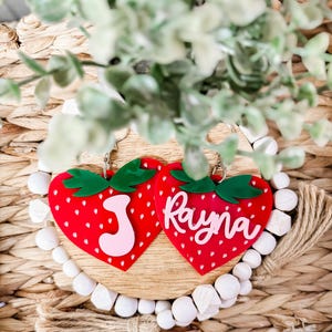 Strawberry Kids Summer Bag Tag Personalized