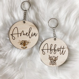 Highland Cow Bag Tag