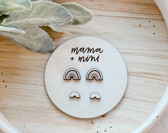 Mama and Me Rainbow earrings