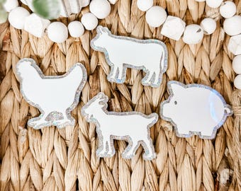 Farm Theme Girls Hair Clips