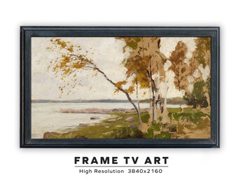 Samsung Frame TV Art. Autumn Landscape.Vintage Landscape Painting. Instant Digital Download. Frame TV Size 3840 x 2160.
