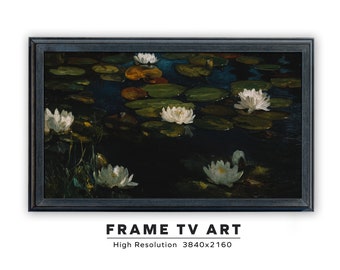 Samsung Frame TV Art. Water Lilies. Albert Edelfelt. Vintage Painting Frame TV Art. Instant Digital Download. Frame TV Size 3840 x 2160.