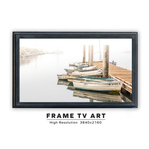 Samsung Frame TV Art. The Boats At Morro Bay California. Instant Digital Download. Frame TV Size 3840 x 2160. Art Print for the Frame TV.