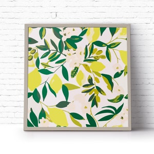 Instant Download Printable Art. Lemon Drop Art Print. Wallpaper Print. The Textile Collection. {DIGITAL PRINT}