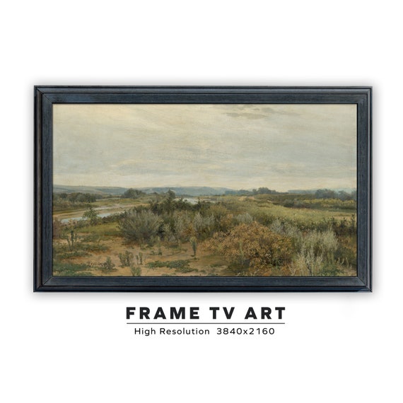 Samsung Frame TV Art. Vintage Landscape Painting. Instant Digital Download. Frame TV Size 3840 x 2160.