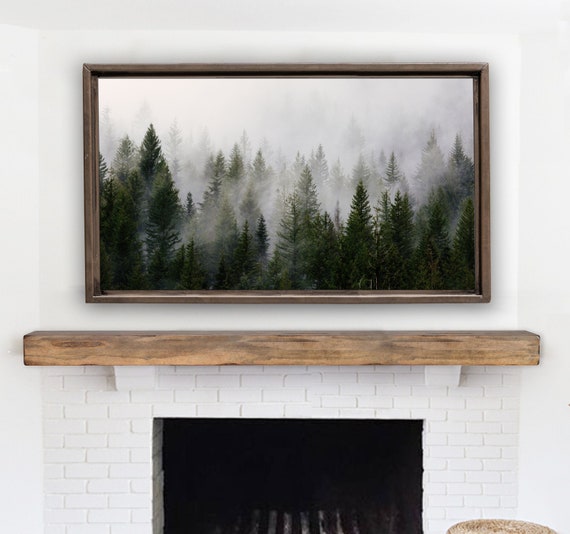 Samsung Frame Tv Art Instant Download Evergreen Trees Etsy