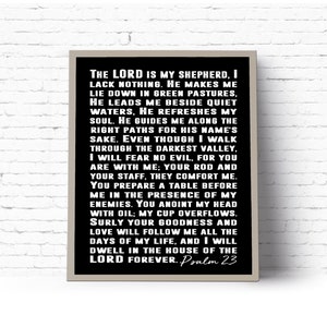 Instant Download Printable Art. the Lord is My Shepherd. the 23 Psalm ...