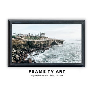 Samsung Frame TV Art. California Coast. Sunset Cliffs San Diego Pacific Ocean. Instant Digital Download. Frame TV Size 3840 x 2160.