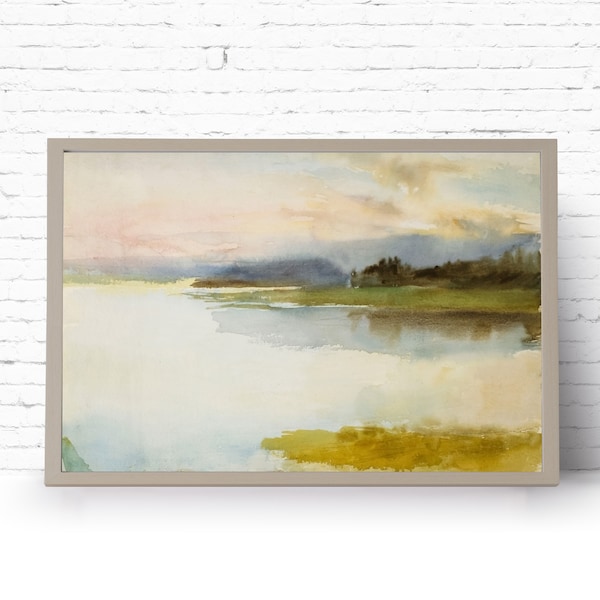 Art Print. Seashore In The Evening. Albert Edelfelt. Vintage Painting. Instant Download Printable Art.