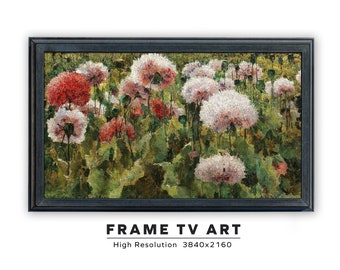 Samsung Frame TV Art. Vintage Flower Painting. Poppies. Vintage Painting Frame TV Art. Instant Digital Download. Frame TV Size 3840 x 2160.