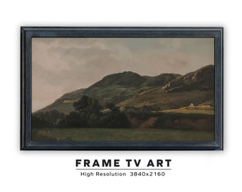 Samsung Frame TV Art. Mountain Landscape.  Vintage Painting Frame TV Art.  Instant Digital Download. Frame TV Size 3840 x 2160.