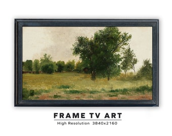 Vintage Spring Landscape Painting. Samsung Frame TV Art. Instant Digital Download. Frame TV Size 3840 x 2160.