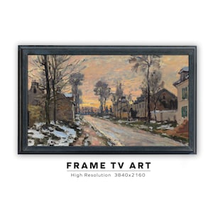 Samsung Frame TV Art. Vintage Landscape Painting. Claude Monet. Instant Digital Download. Frame TV Size 3840 x 2160.