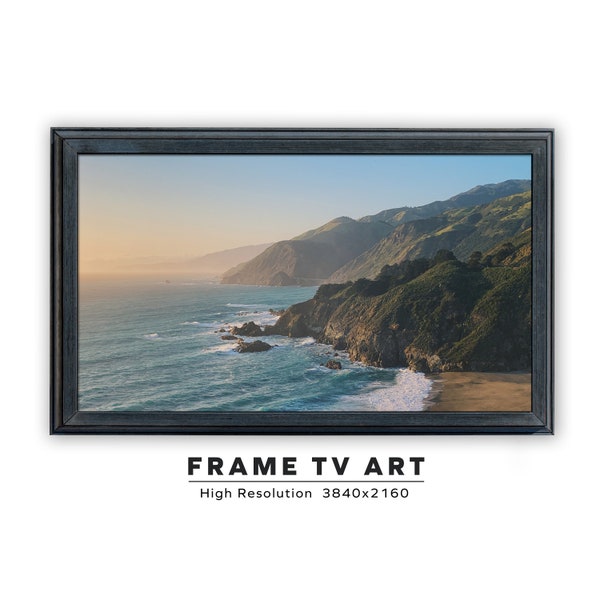 Samsung Frame TV Art. California Coast. Instant Digital Download. Frame TV Size 3840 x 2160. Pacific Ocean Art Print for the Frame TV.