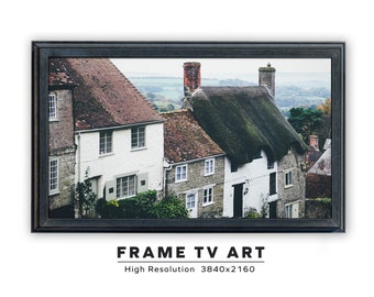 Samsung Frame TV Art. Gold Hill Stone Cottages. Shaftesbury, England. Instant Digital Download. Frame TV Size 3840 x 2160.