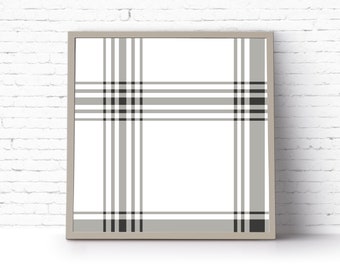 Instant Download Printable Art. Gray Plaid Wallpaper Art Print. Magnolia Farmhouse Style  {DIGITAL PRINT}