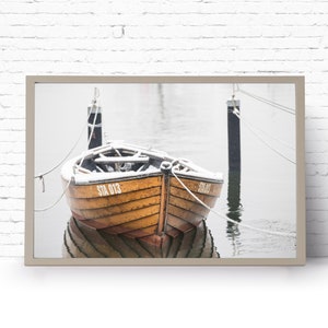 instant download printable art // photography // snow on wooden canoe in winter {DIGITAL PRINT}