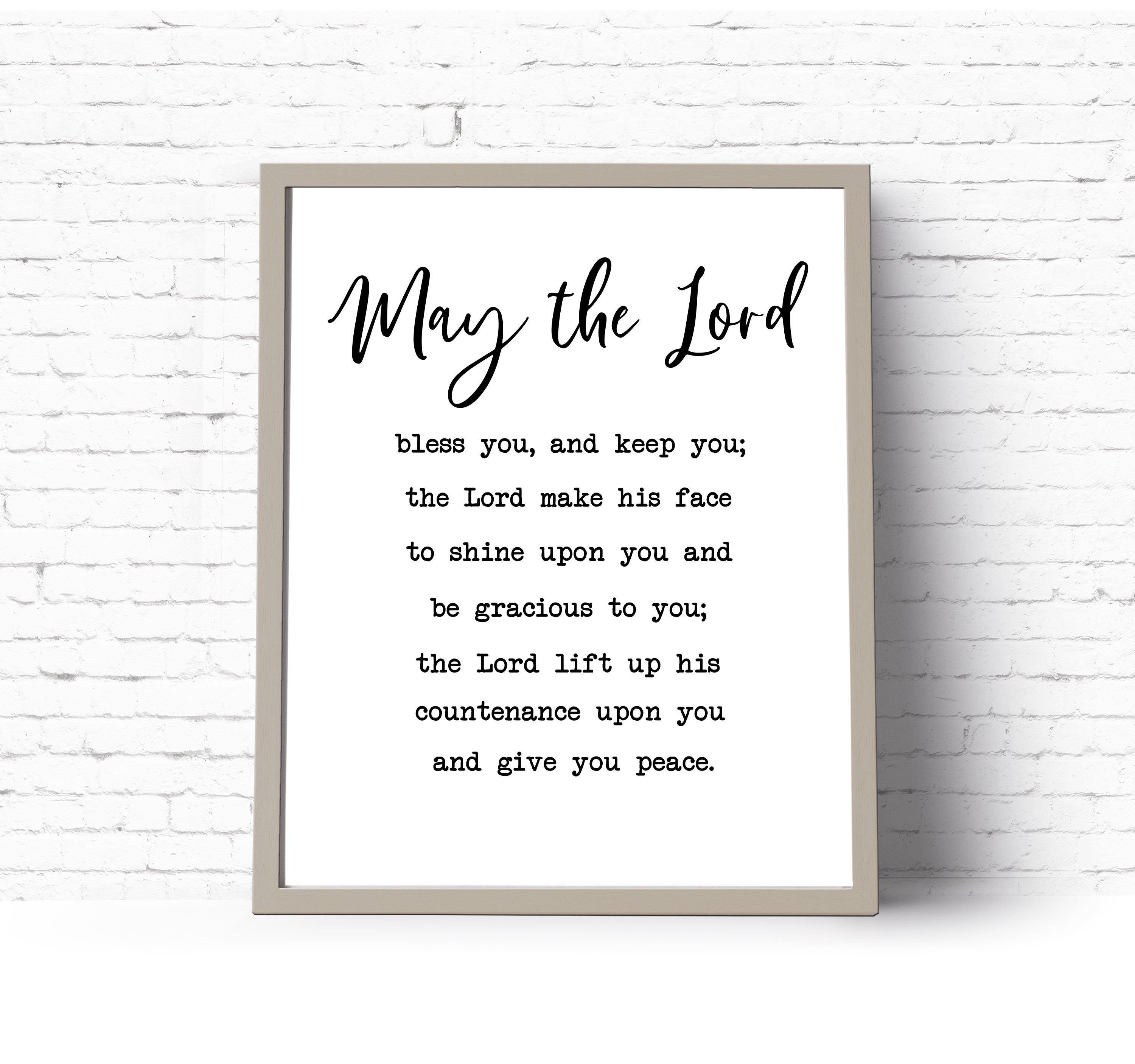 洋書 bless posterbook Numbers 6:24-26 May the Lord Bless You and Keep You Print