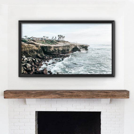 Samsung Frame Tv Art California Coast Sunset Cliffs San Etsy Samsung Frame Tv Art California Coast Sunset Cliffs San Etsy