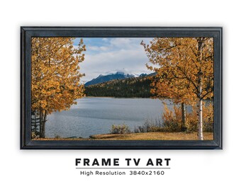 Samsung Frame TV Art. Instant Download. Autumn In Alaska.  Instant Digital Download. Frame TV Size 3840 x 2160. Fall Landscape Art Print.