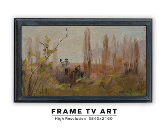 Samsung Frame TV Art. Vintage Landscape Painting Art Print for The Frame TV. Instant Digital Download. Frame TV Size 3840 x 2160.