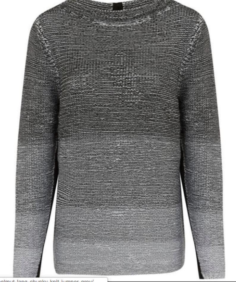 Helmut Lang ombre knit sweater jumper Chunky knitted pullover uk 12 14
