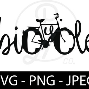 Bicycle SVG PNG JPEG – Bike Word Art Design Digital Download for Cricut, Silhouette, Cycling Shirts, Stickers, and Sports Decor