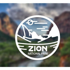 Calcomanía del Parque Nacional Zion / Pegatina del Parque Nacional Zion