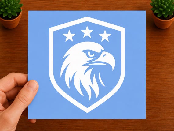 American Eagle Shield Vinyl Decal, Patriotic USA Car Sticker