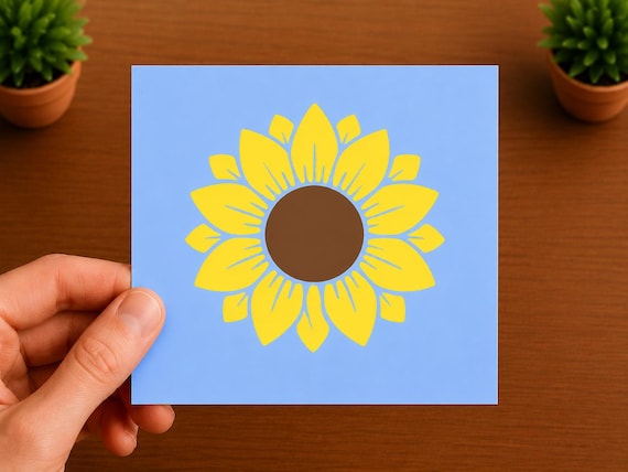 Sunflower Vinyl Decal | Floral Sticker | Flower Car Window Decal | Garden Lover Gift