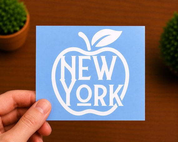 New York Apple Vinyl Decal | New York State Sticker | NY Apple Decal | New York Pride Gift