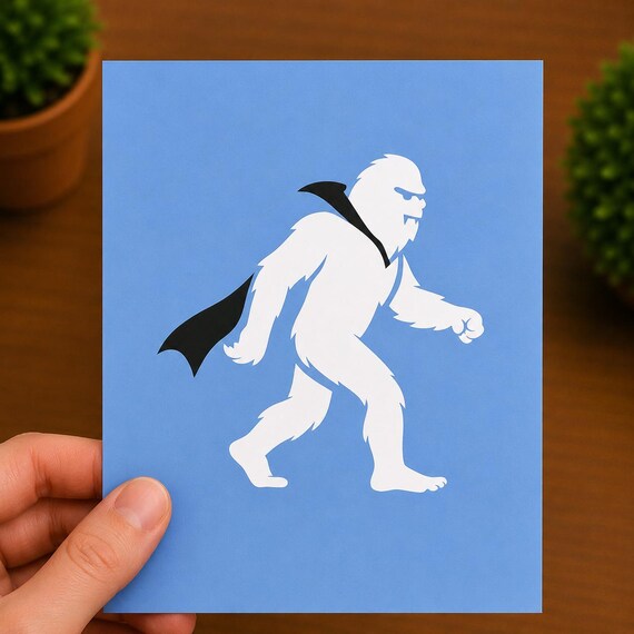 Vampire Bigfoot Vinyl Decal | Halloween Sasquatch Sticker | Cryptid Halloween Gift
