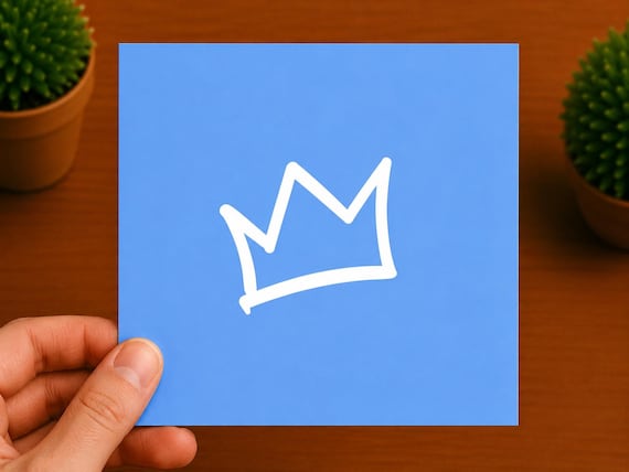 Crown Vinyl Decal | Minimalist Crown Sticker | King Queen Royalty Decal | Simple Crown Car Window Laptop Sticker
