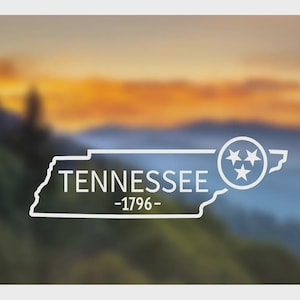 Tennessee Vinyl Decal | Tri-Star State Sticker | TN Car or Laptop Sticker | Waterproof Tennessee Pride Decal