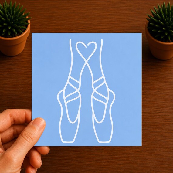 Ballet Pointe Shoes Vinyl Decal | Ballet Shoes Sticker | Ballerina Sticker | Ballet Dancer Gift