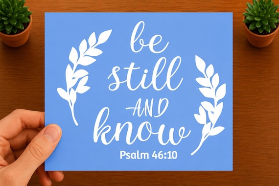 Be Still and Know Vinyl Decal | Psalm 46:10 Christian Sticker | Bible Verse Decal | Faith Gift