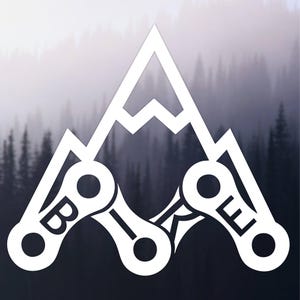 Mountain Bike Vinyl Decal | MTB Chain Sticker | Minimalist Cycling Car Decal | Outdoor Adventure Gift