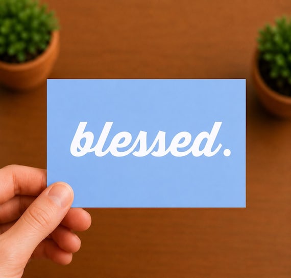 Blessed Vinyl Decal | Christian Sticker | Faith Car Window Decal | Christian Gift