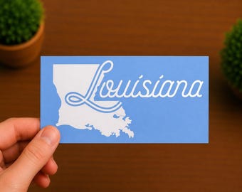 Louisiana State Vinyl Decal | Louisiana Sticker | Pelican State Car Window Decal | Louisiana Gift