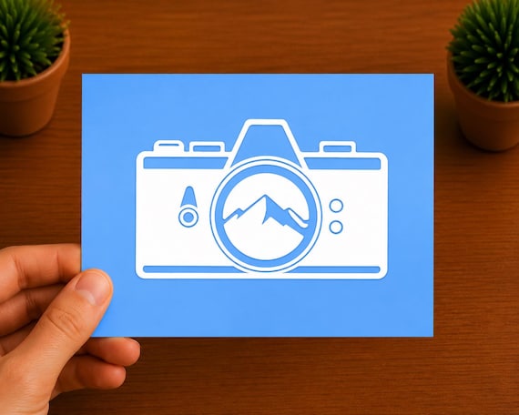 Mountain Camera Sticker | Photographer Vinyl Decal | Photography Gift | Outdoor Adventure