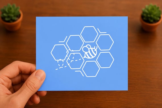 Honey Bee Vinyl Decal | Honeycomb Sticker | Beekeeper Gift | Bee Lover Decal | Garden Lover Sticker