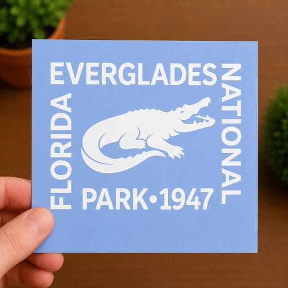 Everglades National Park Decal | Florida Alligator Sticker | National Park Gift | Florida Travel Decal