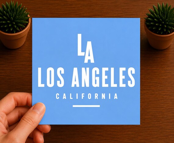 Los Angeles California Vinyl Decal | LA Sticker | Minimalist City Decal | Car Window Laptop Water Bottle Sticker | LA Gift
