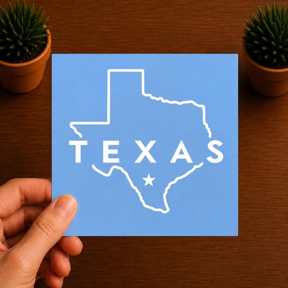 Texas State Outline Vinyl Decal | Lone Star Sticker | Texas Car Window Decal | Texas Pride Gift